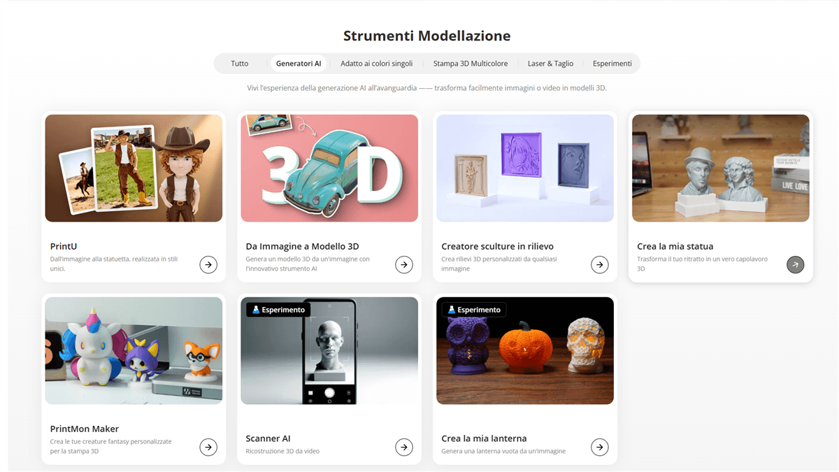 Herramientas IA de MakerWorld: De Imagen a Modelo 3D, PrintU, Scanner AI y más